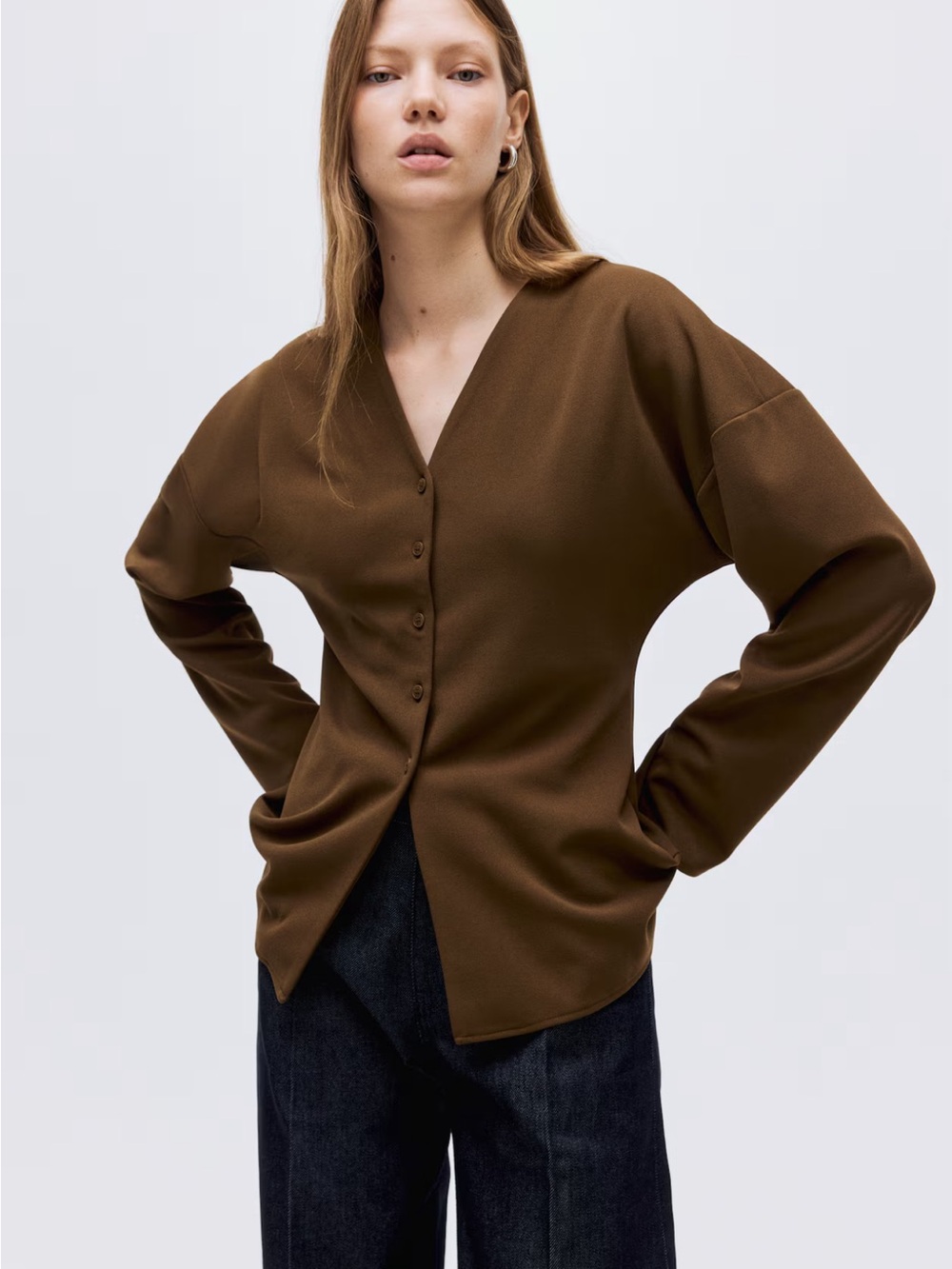 H&M-Button Front Top- Size XS